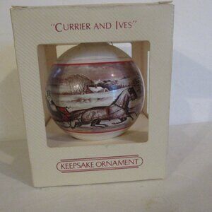 Hallmark Keepsake Ornament Currier and Ives 1982